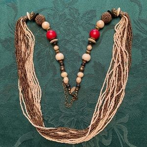 Bohemian Multi-strand beaded necklace